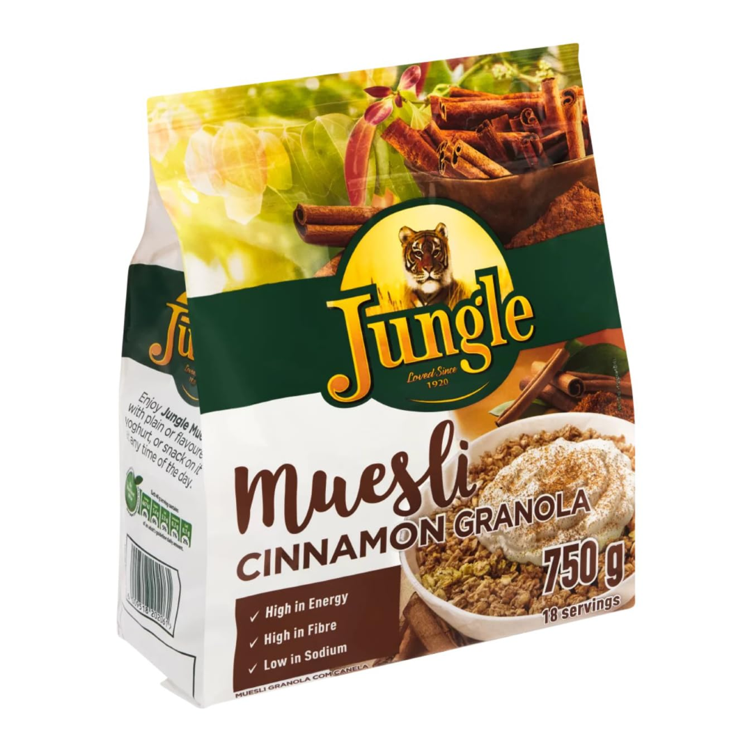 JUNGLE MUESLI CINNAMON & GRANOLA 5X40G